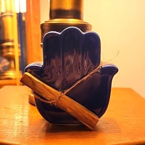 Hamsa Coin Bank w Palo Santo
